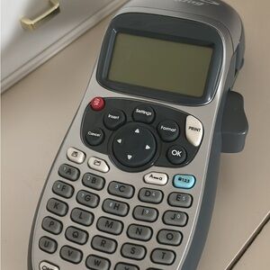 Dymo Silver and Black Label Maker with Display